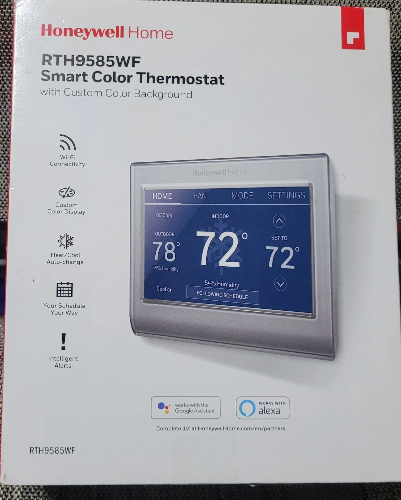 Honeywell Home RTH9585WF Wi-Fi Smart Color Thermostat, 7 Day Programming - New!
Opens in a new windo
