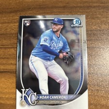 Bowman Chrome 2025 Rookie Card Noah Cameron Kansas City Royals #67. rookie card picture