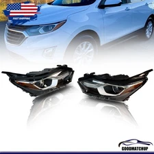 For 2018-2021 Chevy Equinox HID/Xenon Headlamps w/ LED DRL Headlights LH+RH