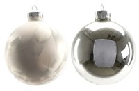 Trendline Weihnachtskugeln Aus Glas Ø 80 Mm 6 StüCk Weiß Christbaumkugeln Xmas