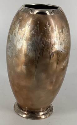 Art Déco WMF Ikora kleine Vase Metal Silver plated Metal Vase Germany 1930s 7''