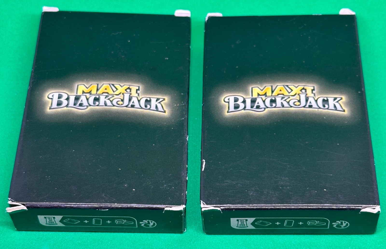 Jeux cartes maxi blackjack format casino poker blister pour tapis vert