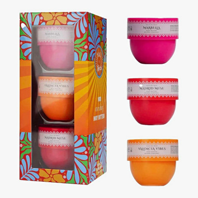 Solo en Ibiza Body Butter Toiletries Set Marbella, Madrid Muse, Valencia Vibes