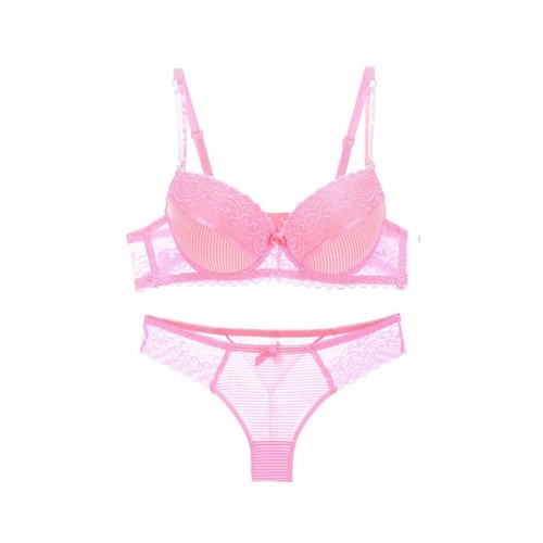 Women's Comfortable Push Up Embroidery Lace Bra and Panty Set Plus Size 34-44 - Picture 28 of 39