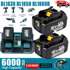 For Makita 18V 6.0Ah BL1860B LXT Lithium Battery / Charger BL1830 BL1850 BL1840
