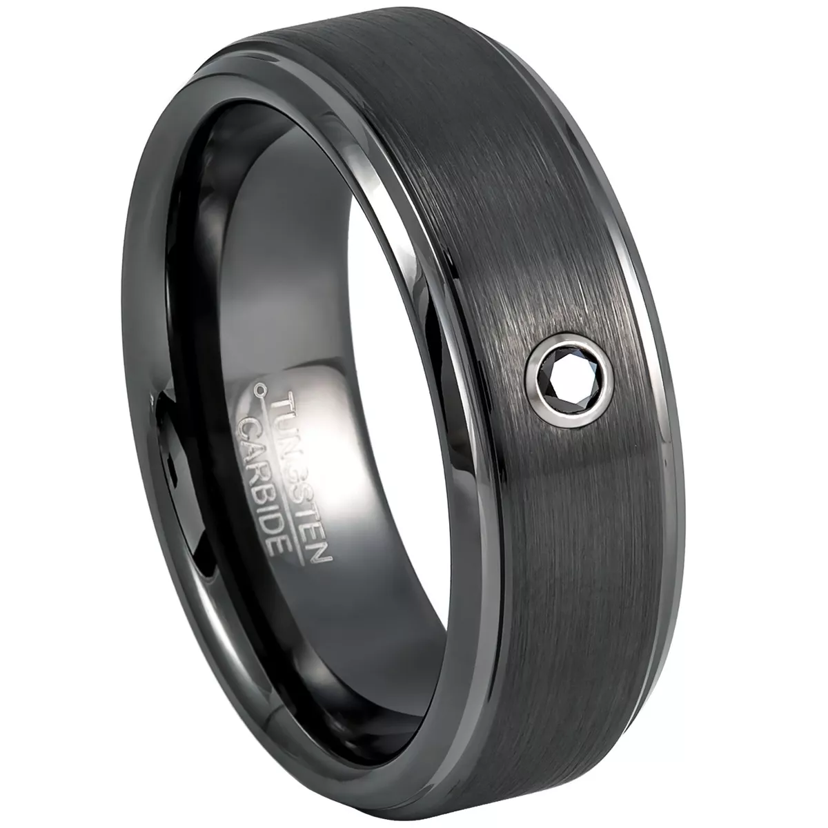 King Will 8mm Black Tungsten Rings for Men Women India | Ubuy