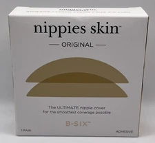 Nippies Skin Original B-SIX Nipple Cover Creme Color Size 1 S/M (3”)A-C Cups.NEW