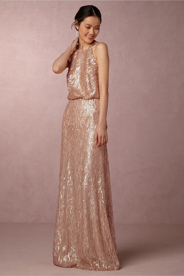 Vestido Donna Morgan Lentejuelas Alana Talla 10 NUEVO BHLDN PRECIO DE VENTA SUGERIDO POR EL FABRICANTE: $290 Foto 3 de 4