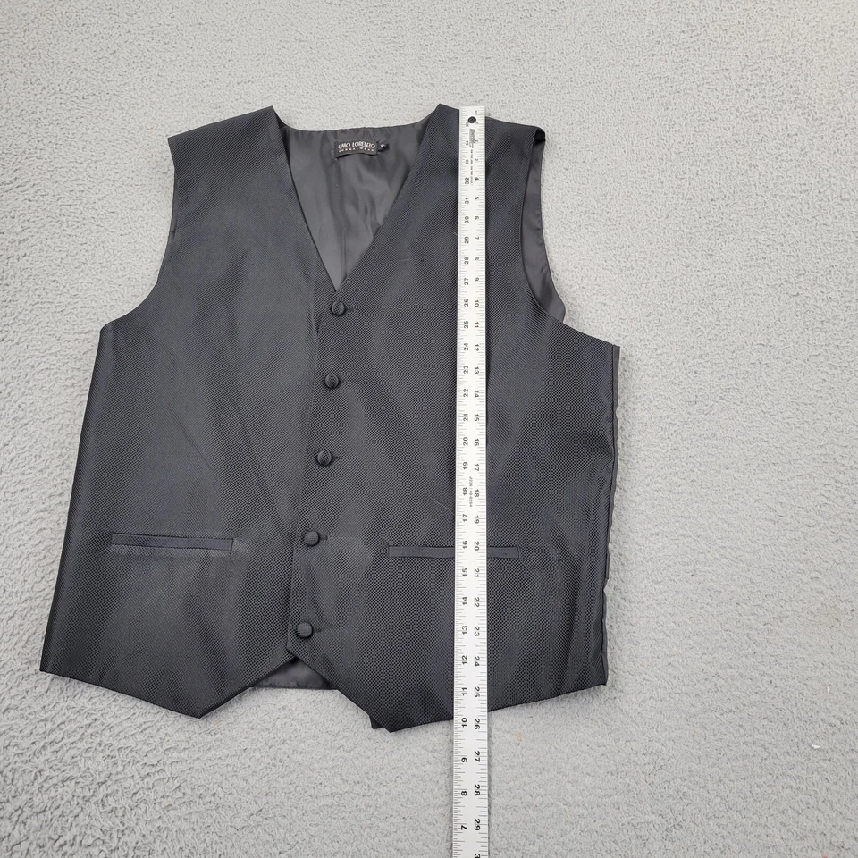 Colete Umo Lorenzo Masculino XL Performance Decote V Preto Botões Sem Mangas - Imagem 4 de 4
