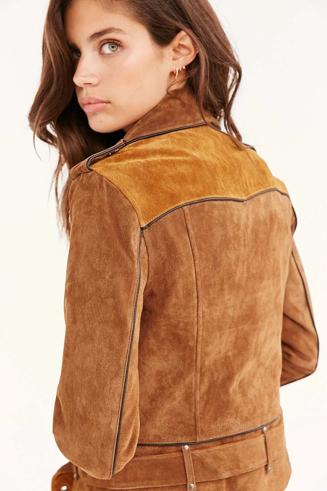 NUEVA Chaqueta Western Ecote Genuina Gamuza Empalmada Talla Pequeña Precio de venta sugerido por el fabricante: $269 urbana Foto 4 de 4