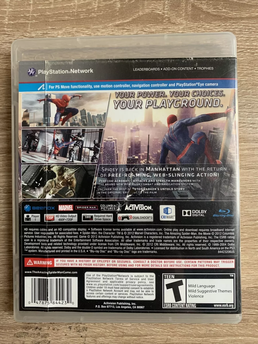 The Amazing Spiderman - PlayStation 3 - PS3 Tested 47875843479