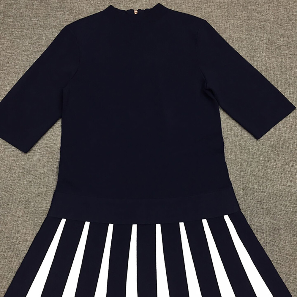 Ted Baker Navy Hethia Pleat Knit 