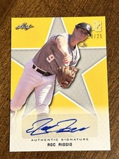 ROC RIGGIO 2020 Leaf Perfect Game Yellow AUTO #20/25 Oklahoma St YANKEES ROCKIES