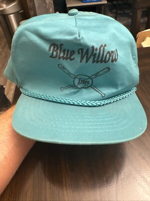 Vintage 1990s KC Blue Willow Inn & Restaurant Social Circle GA SnapBack Rope Hat
