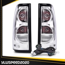 Tail Lights Brake Lamps Chrome Fit For 2003-2006 Chevy Silverado 1500 2500 3500