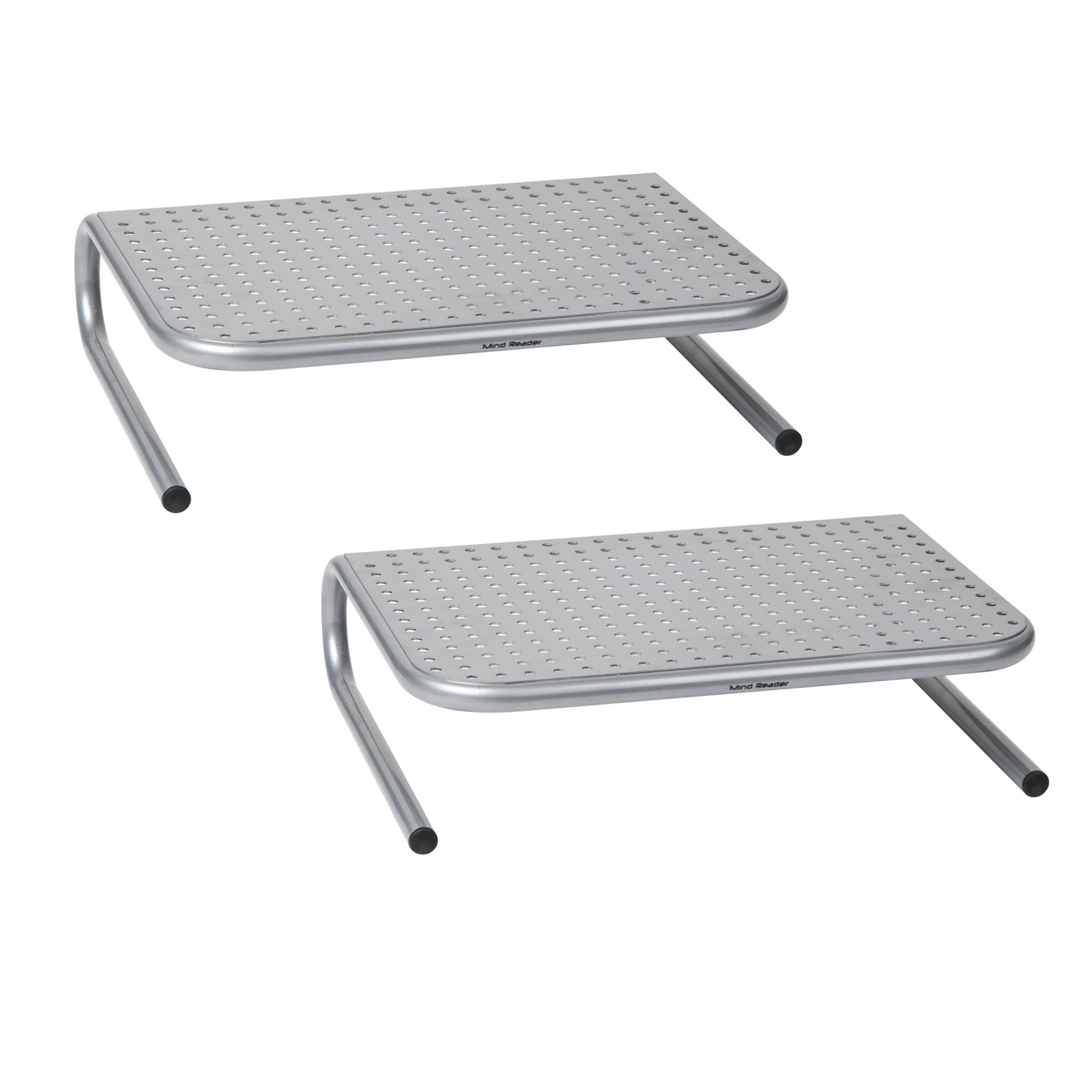 Monitor Stand, Ventilated Laptop Riser, Desktop Organizer, Metal, 14.5