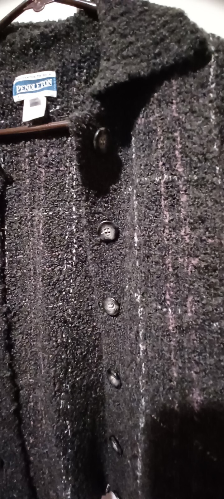 Women's Dark Gray Pendleton Button Down Sweater S… - image 3