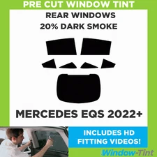 For Mercedes EQS 2022+ Pre Cut Window Tint Kit 20% Dark Rear Car Tinting Film