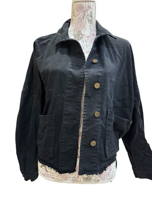 Women s Michelle Belau Jean Jacket. Crop. Fringe And Gathered Back. Nice