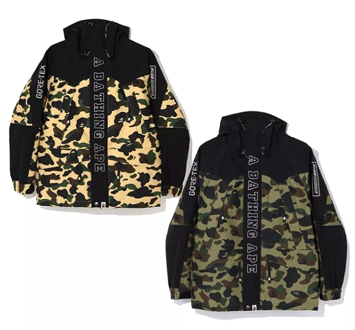 A BATHING APE Men's GORE-TEX 1ST CAMO SNOWBOARD JACKET 2colors New  1F70141003