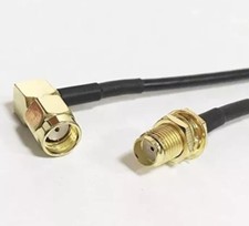 SMA female to RP SMA male angle pigtail Cable 20cm 8" for Wi-Fi Router RF RG174