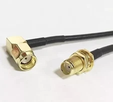 SMA female to RP SMA male angle pigtail Cable 20cm 8" for Wi-Fi Router RF RG174