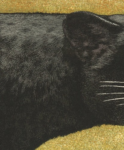 Toshi Yoshida Woodblock Print "Black Panther" Signed New Unused from Japan - Picture 9 of 10