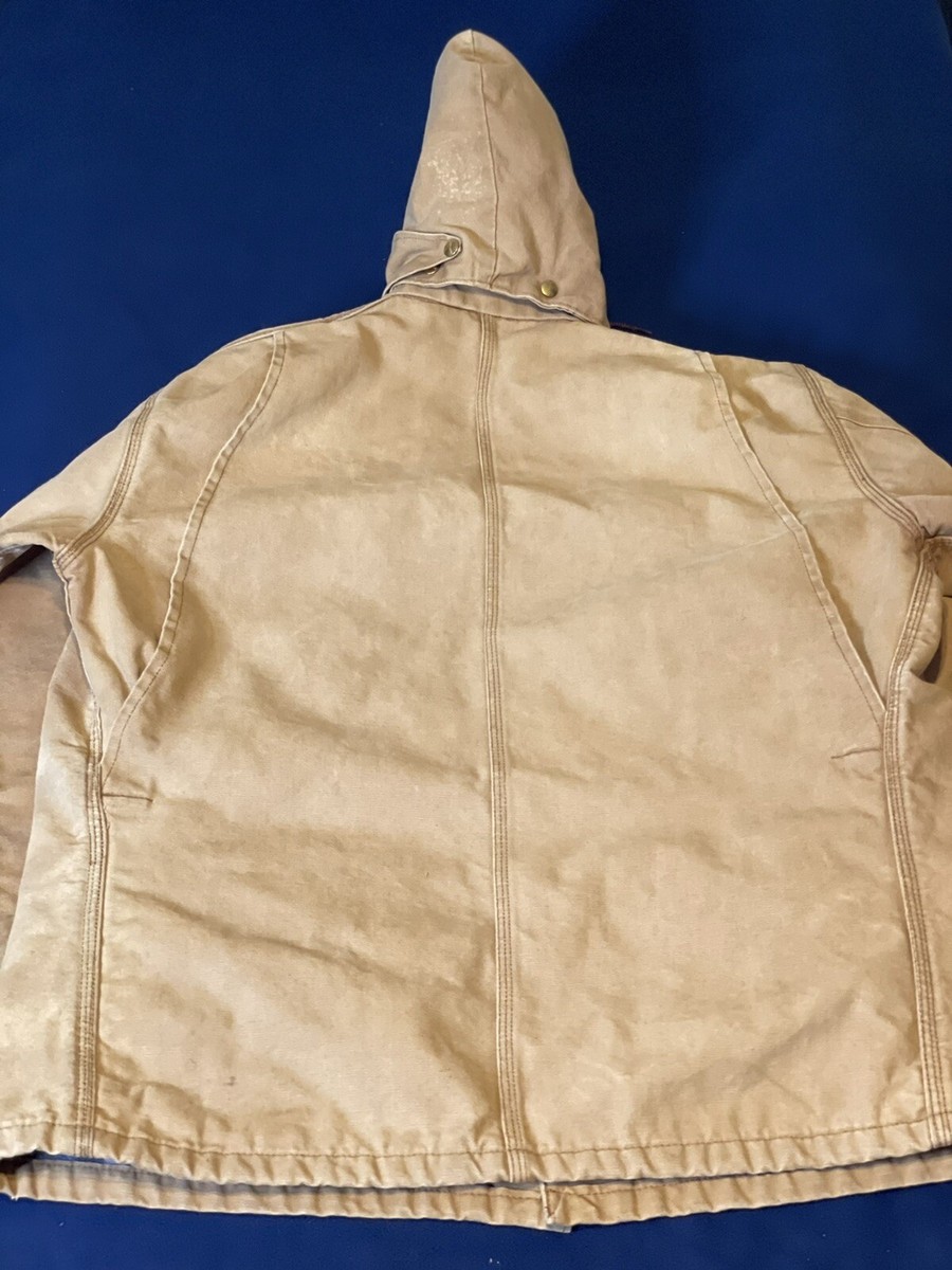 Vintage Carhartt Chore Coat Blanket Lined w/ Detachable Hood Sz 46T  XXL-XXXL | eBay