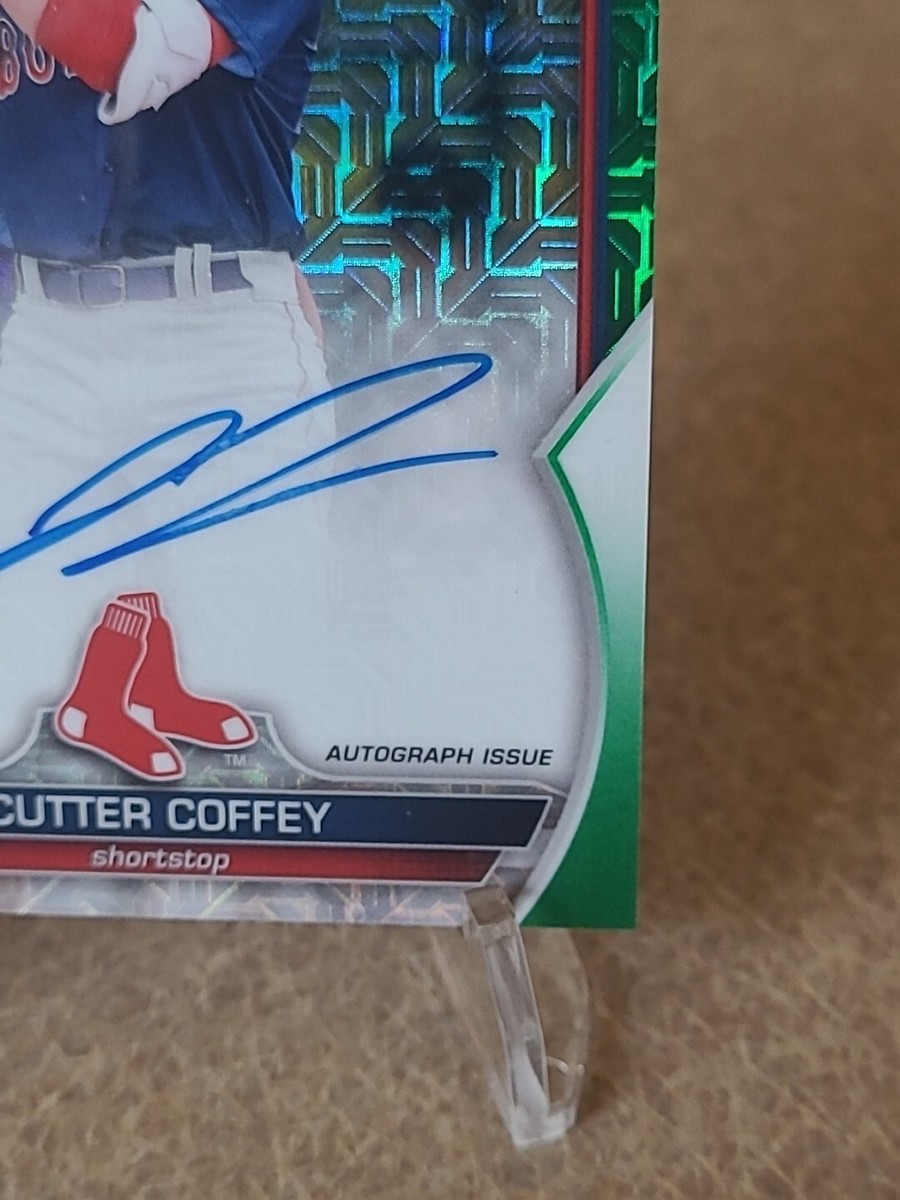 2023 Bowman Chrome Mega Box Cutter Coffey Green Refractor Auto /99