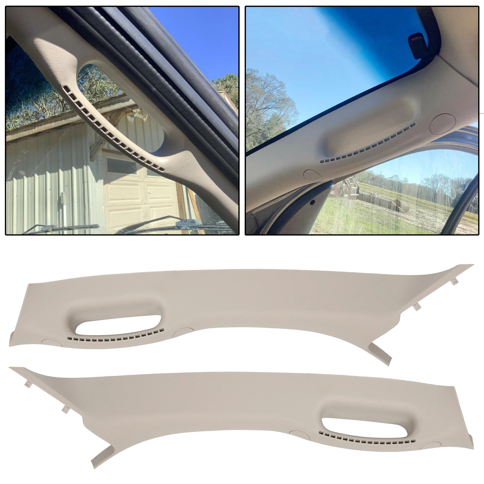 ハムガラス Pair Set Pull Grab Handle A Pillar Windshield Post Trim For 02-10