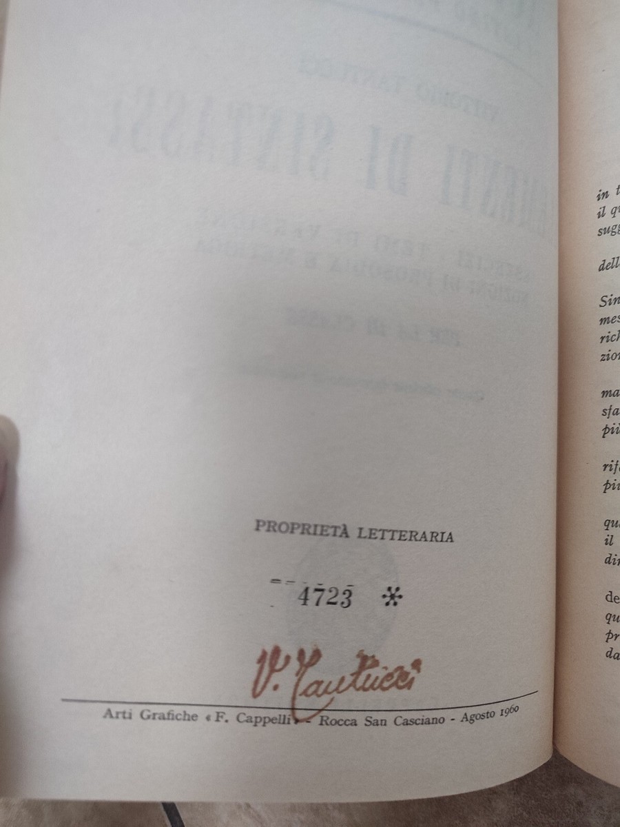 Livre Ancien : 'Elementi Di Sintassi' Par Vittorio Tantucci - Édition Cappelli 1960