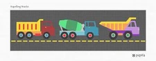 Traveling Trucks Needlepoint Kit or Canvas