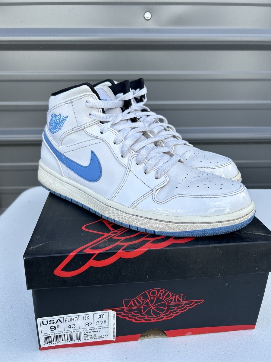 Nike Jordan 1 Retro Mid Legend Blue UNC 2014 Mens Size 9.5 | eBay