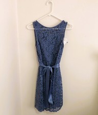 Simply Liliana Women's Purple Lace Sleeveless Dress Size 4 Spring Summer