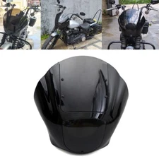 Smoked Quarter ABS Front Headlight Fairing For Harley Sportster Dyna FXR XL 88+