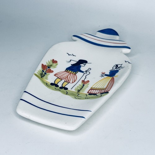 Boston Warehouse Henriot Quimper Painted Reproduction Design Trivet Spoon Rest - Picture 2 of 10