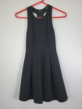 Lulus Womens Black Dress Lbd Juniors Sz Xs A Line Cut Outs 0674 Sleeveless 