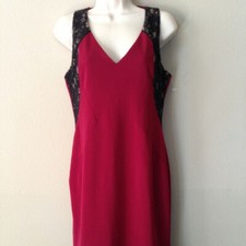 ADRIANNA PAPELL Lace Red Wine SIZE 6 #282 NWT 