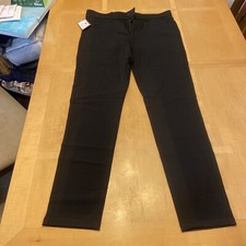 Plaid  Plain Skinny Fit Dress Pants 31x30 Black 7101 Mens Stretch