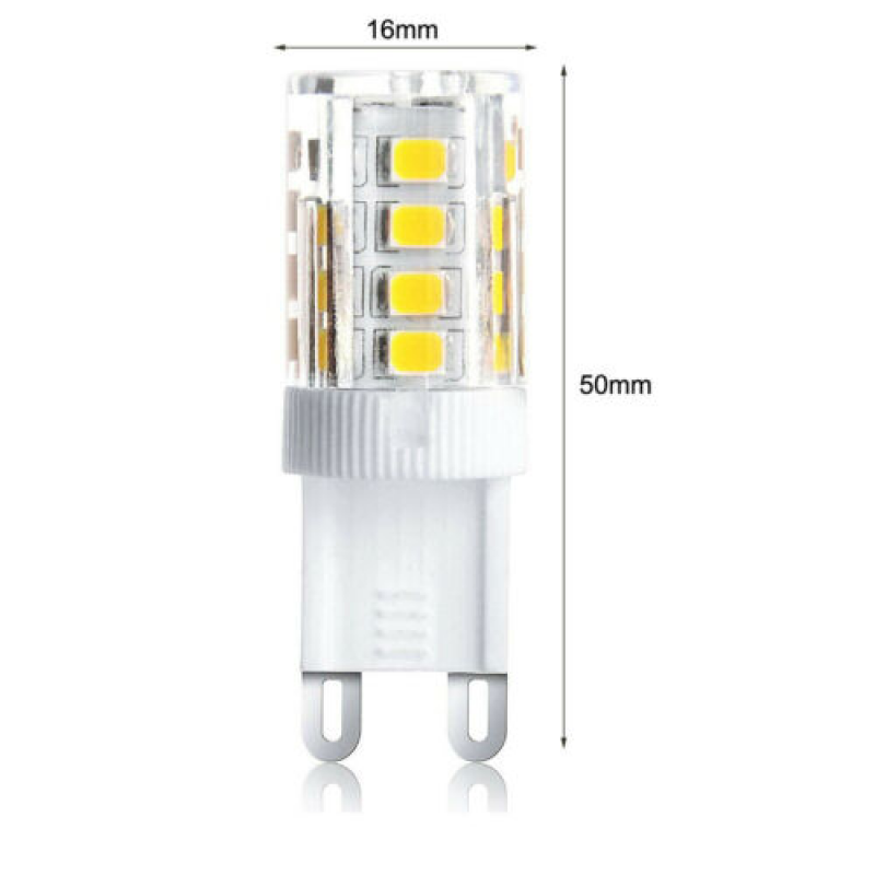 10X Energy Saving LED Bulb Cool White 5W=40W G9 Halogen Capsule Light Bulbs US