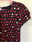 EUC GYMBOREE apple apples back to school girls cotton dress size 4 red,white,blu — photo 3