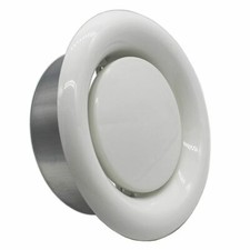 Kair 150mm White Coated Metal Ceiling Extract Valve
