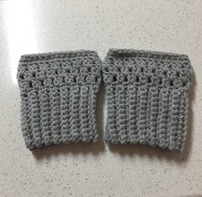 Boots Cuffs Gray New Designed to Embellish your Boots Tops Handmade Crochet