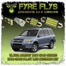 White LED interior lights package kit for 2006-2008 Pilot 12 pcs 3014 series SMD