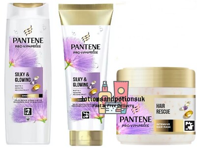 Pantene Pro V SILKY & GLOWING Shampoo / Conditioner / Haarmaske - ALLE 3 ARTIKEL