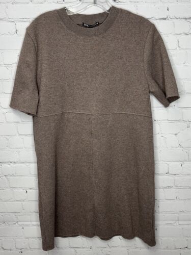 NWT Zara Short Sleeve Mini Sweater Dress