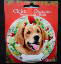 NEW Ceramic GOLDEN RETRIEVER Dog Ornament from E  S Pets