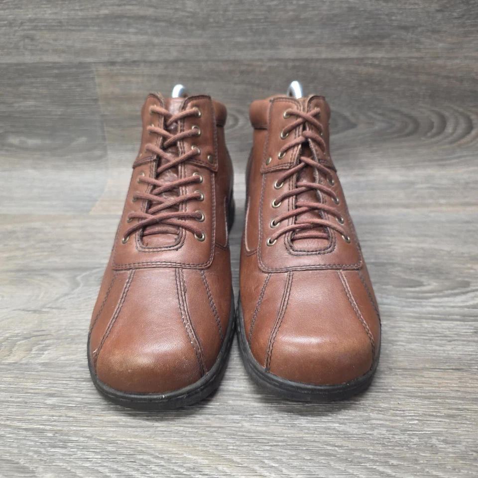 Naturalizer Floret Zapatos Mujer 8W Cuero Marrón Botas con Cordones Granola Niña 8 W Foto 3 de 4