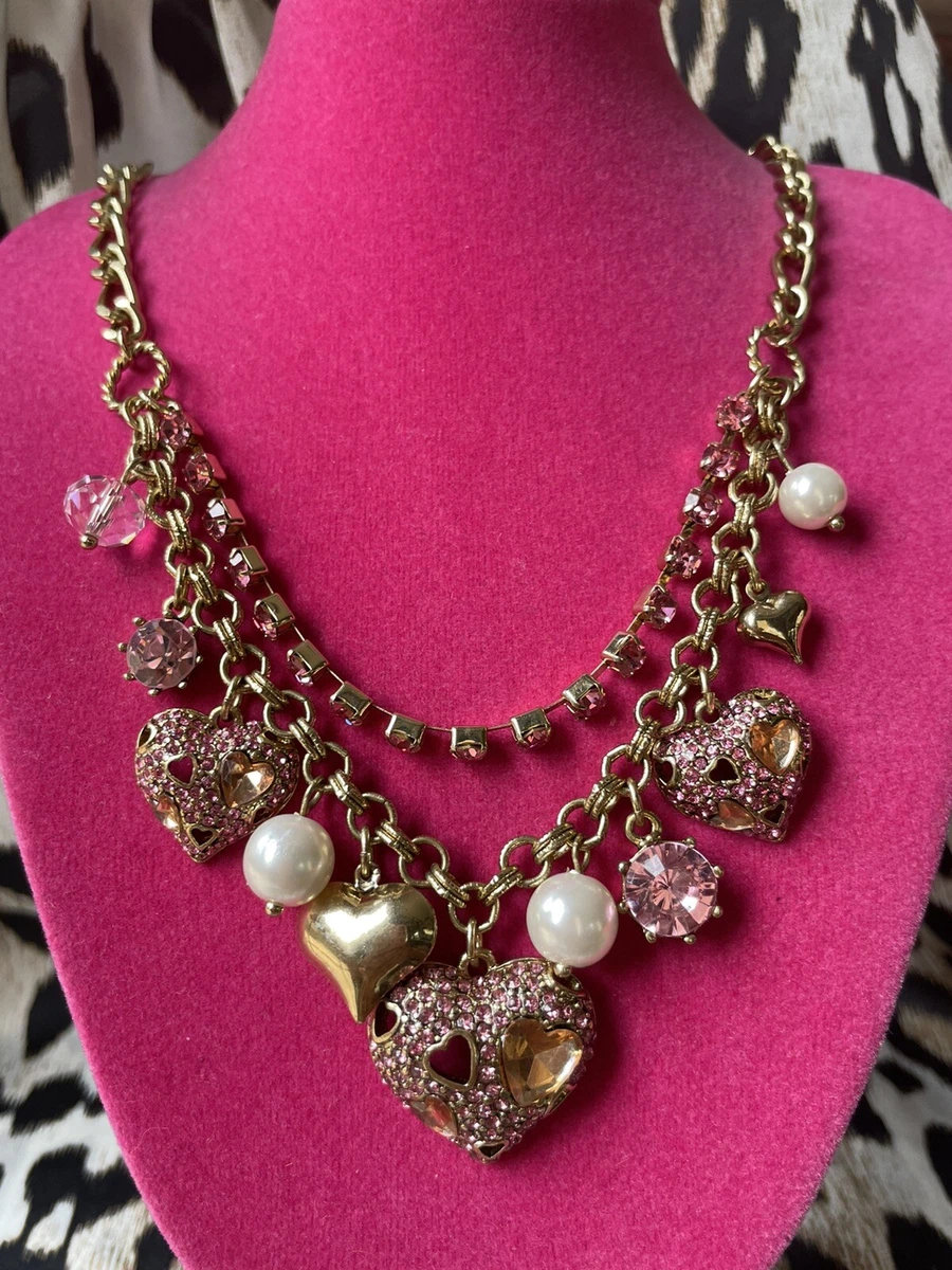 Betsey johnson hotsell heart necklace