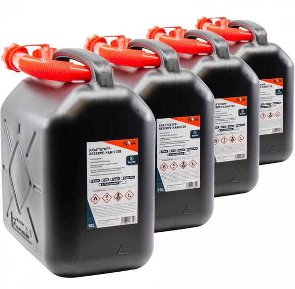 Benzinkanister 10L (4X) Reservekanister Kraftstoffkanister-image